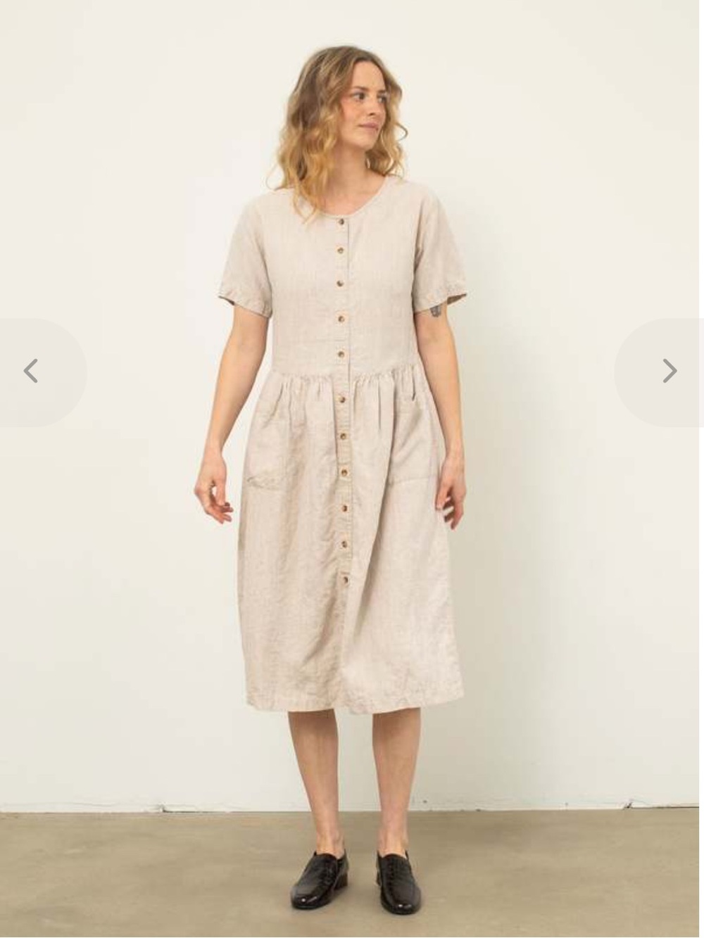 Eddie Bauer Dress M Linen Flax